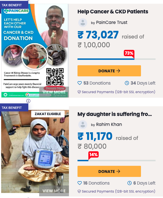 A screenshot of a donation page Description automatically generated